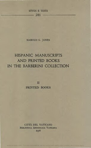Hispanic manuscripts and printed books in the Barberini collection