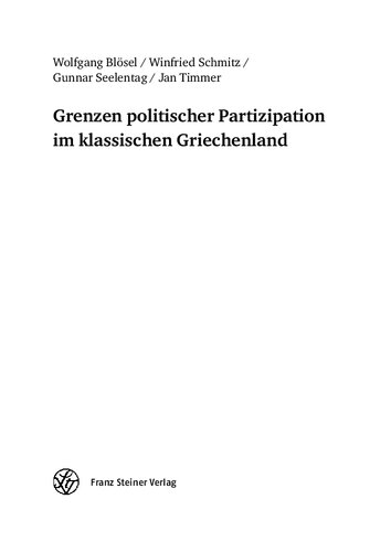 Grenzen politischer Partizipation im klassischen Griechenland