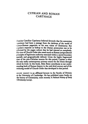 Cyprian and Roman Carthage