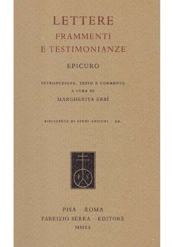 Epicuro: Lettere. Frammenti e testimonianze