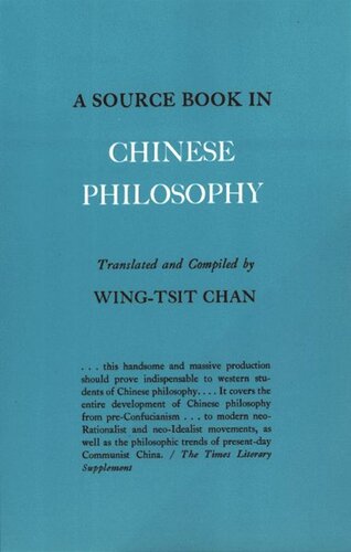 A Source Book in Chinese Philosophy