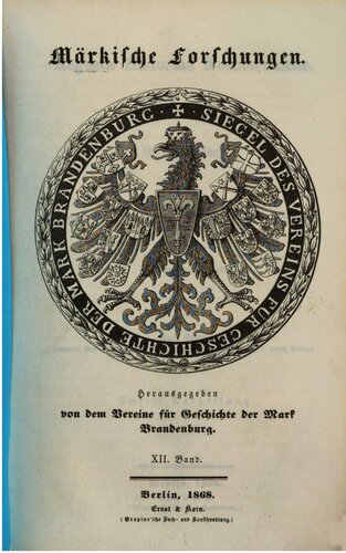 Märkische Forschungen / Regesta Historiae Neomarchicae = Die Urkunden zur Geschichte der Neumark und des Landes Sternberg ; 2