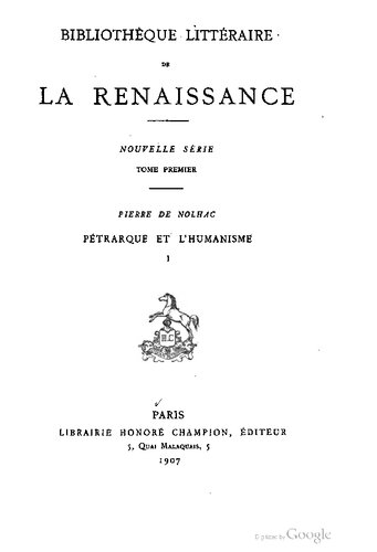 Pétrarque et l'humanisme