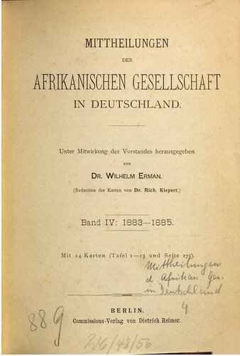 Mitteilungen der Afrikanischen Gesellschaft in Deutschland