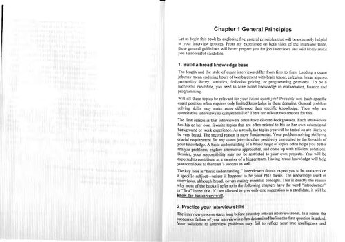 A Practical Guide To Quantitative Finance Interviews