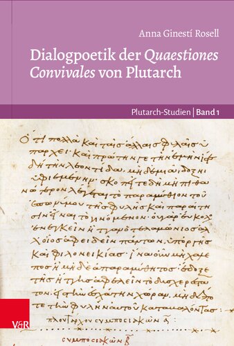 Dialogpoetik der Quaestiones Convivales von Plutarch