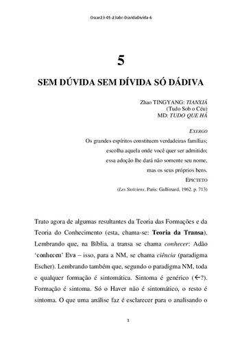 Re-Evolução da Psicanálise Cap. 5