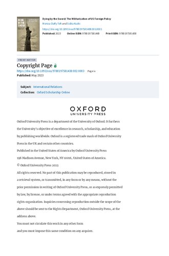 Dying by the Sword: The Militarization of US Foreign Policy