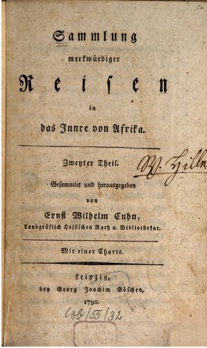 Sammlung merkwürdiger Reisen in das Innre von Afrika