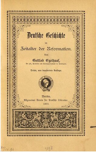 Deutsche Geschichte im Zeitalter der Reformation