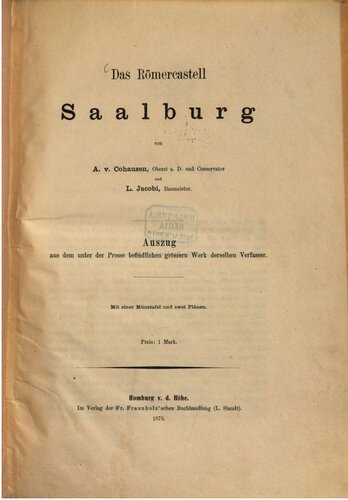 Das Römercastell Saalburg