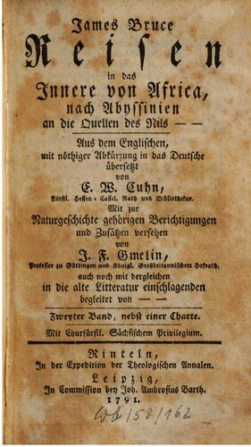 Reisen in das Innere von Afrika, nach Abessinien an die Quellen des Nils