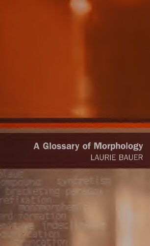 A Glossary of Morphology
