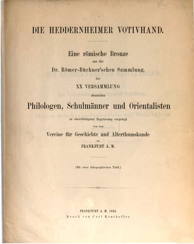 Die Heddernheimer Votivhand