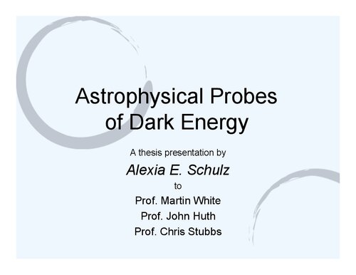 Astrophysical Probes of Dark Energy