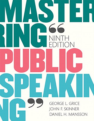 Mastering Public Speaking (9th Edition)