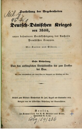 Von den anfänglichen Verhältnissen bis zum Treffen bei Bau