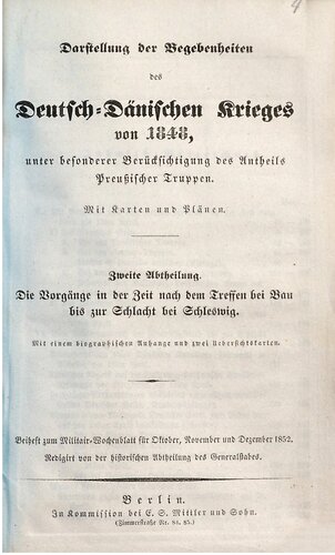 Die Vorgänge in der Zeit nach dem Treffen bei Bau bis zur Schlacht bei Schleswig