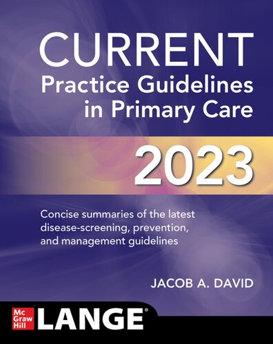 CURRENT Practice Guidelines in Primary Care  2023