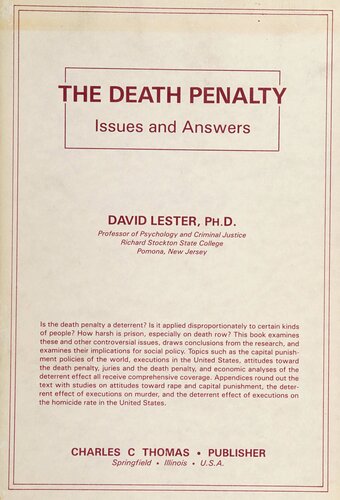 The Death Penalty: Issues and Answers