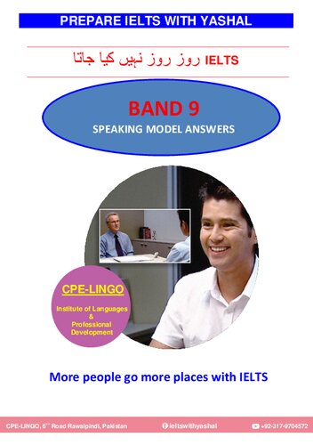 Speaking Model Answers, IELTS with Yashal