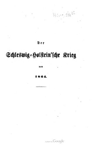 Der Schleswig-Holsteinsche Krieg von 1864