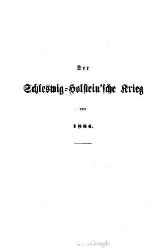 Der Schleswig-Holsteinsche Krieg von 1864