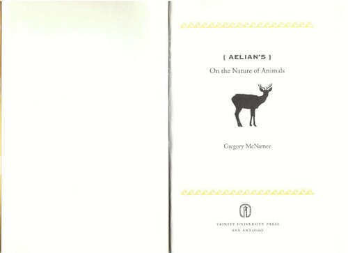 Aelian's On the Nature of Animals