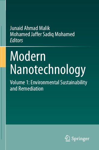 Modern Nanotechnology. Volume 1: Environmental Sustainability and Remediation