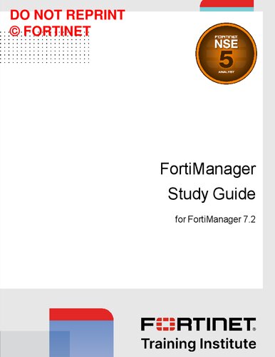 Fortinet FortiManager Study Guide for FortiManager 7.2