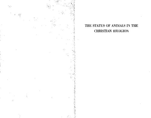 The Status of Animals in the Christian Religion