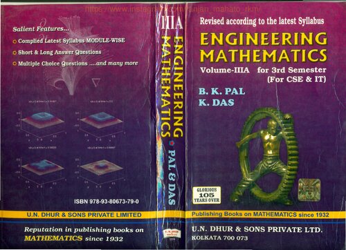 Engineering Mathematics Volume-IIIA by B.K.Pal and K.Das