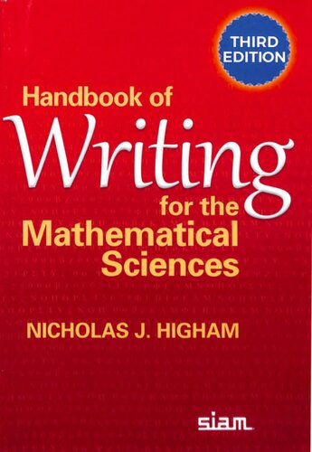 Handbook of Writing for the Mathematical Sciences