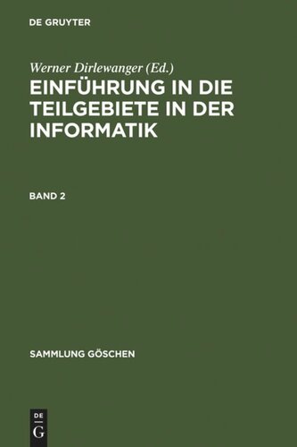 Einführung in die Teilgebiete der Informatik: Band 2