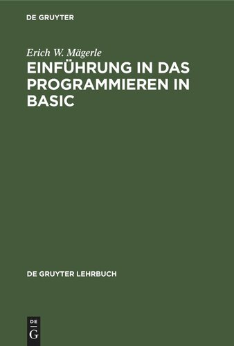 Einführung in das Programmieren in BASIC