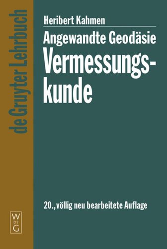 Angewandte Geodäsie: Vermessungskunde