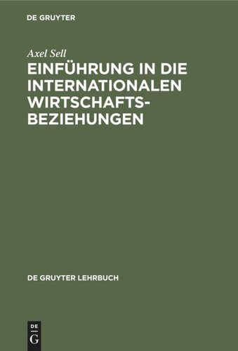 Einführung in die internationalen Wirtschaftsbeziehungen