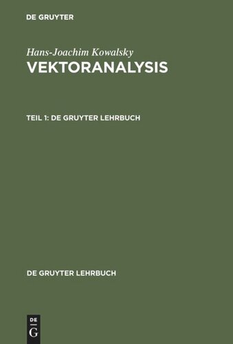 Vektoranalysis: Teil 1