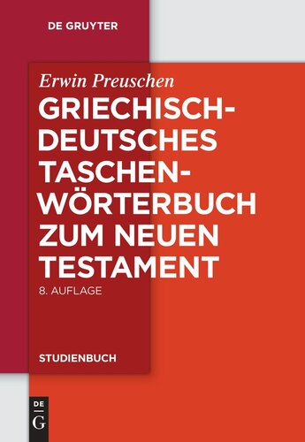 Griechisch-deutsches Taschenwörterbuch zum Neuen Testament
