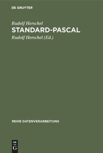 Standard-Pascal: Systematische Darstellung für den Anwender nach DIN 66256