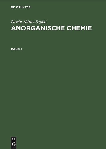 Anorganische Chemie: Band 1