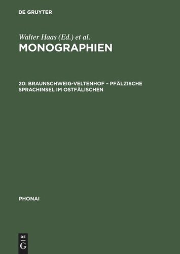 Monographien: 20 Braunschweig-Veltenhof – Pfälzische Sprachinsel im Ostfälischen
