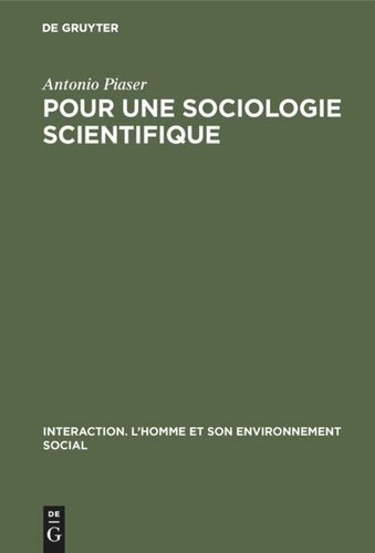 Pour une sociologie scientifique: Épistémologie comparée de l'analyse conceptuelle