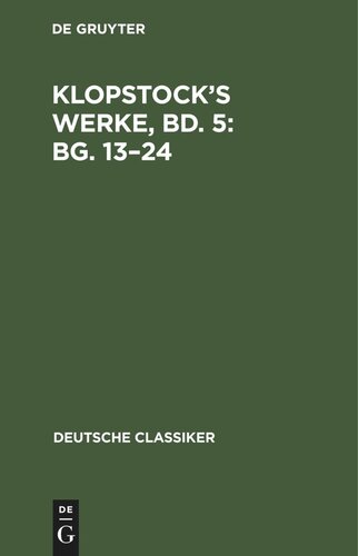 Klopstock’s Werke, Band 5
