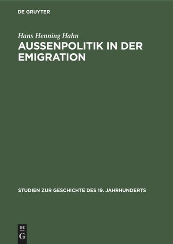 Außenpolitik in der Emigration: Die Exildiplomatie Adam Jerzy Czartoryskis 1830–1840