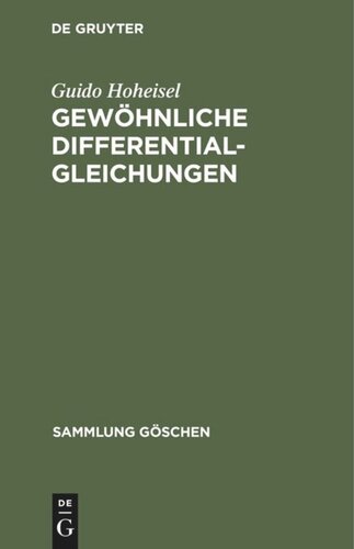 Gewöhnliche Differentialgleichungen