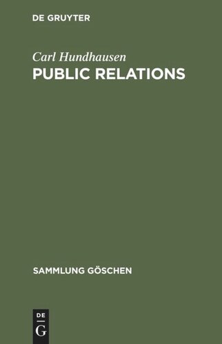Public Relations: Theorie und Systematik