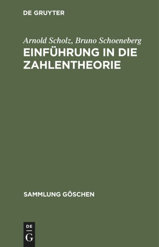 Einführung in die Zahlentheorie