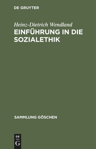 Einführung in die Sozialethik