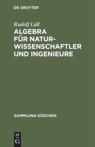 Algebra für Naturwissenschaftler und Ingenieure